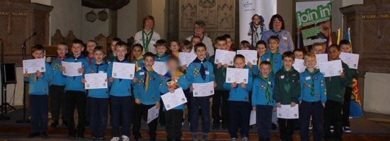 Spring in our Scouting Step at Awards Night