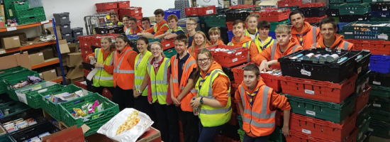 Explorers at the Foodbank